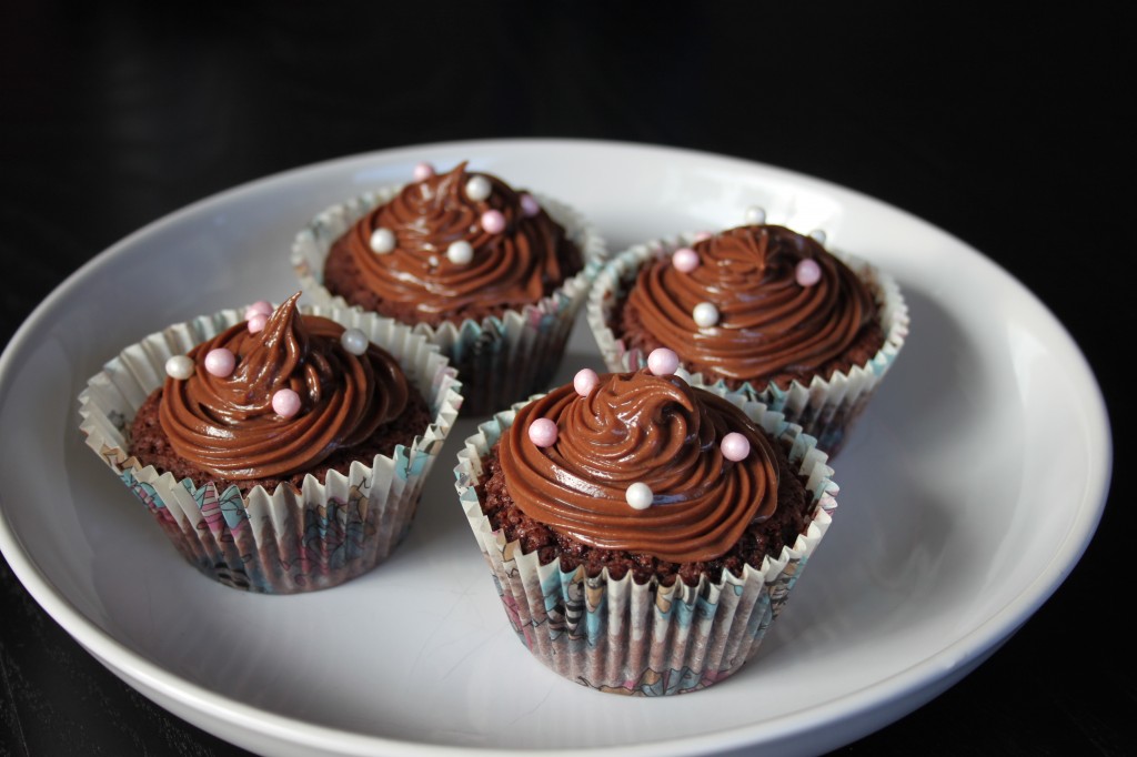 Kladdkaksmuffins med nutellafrosting