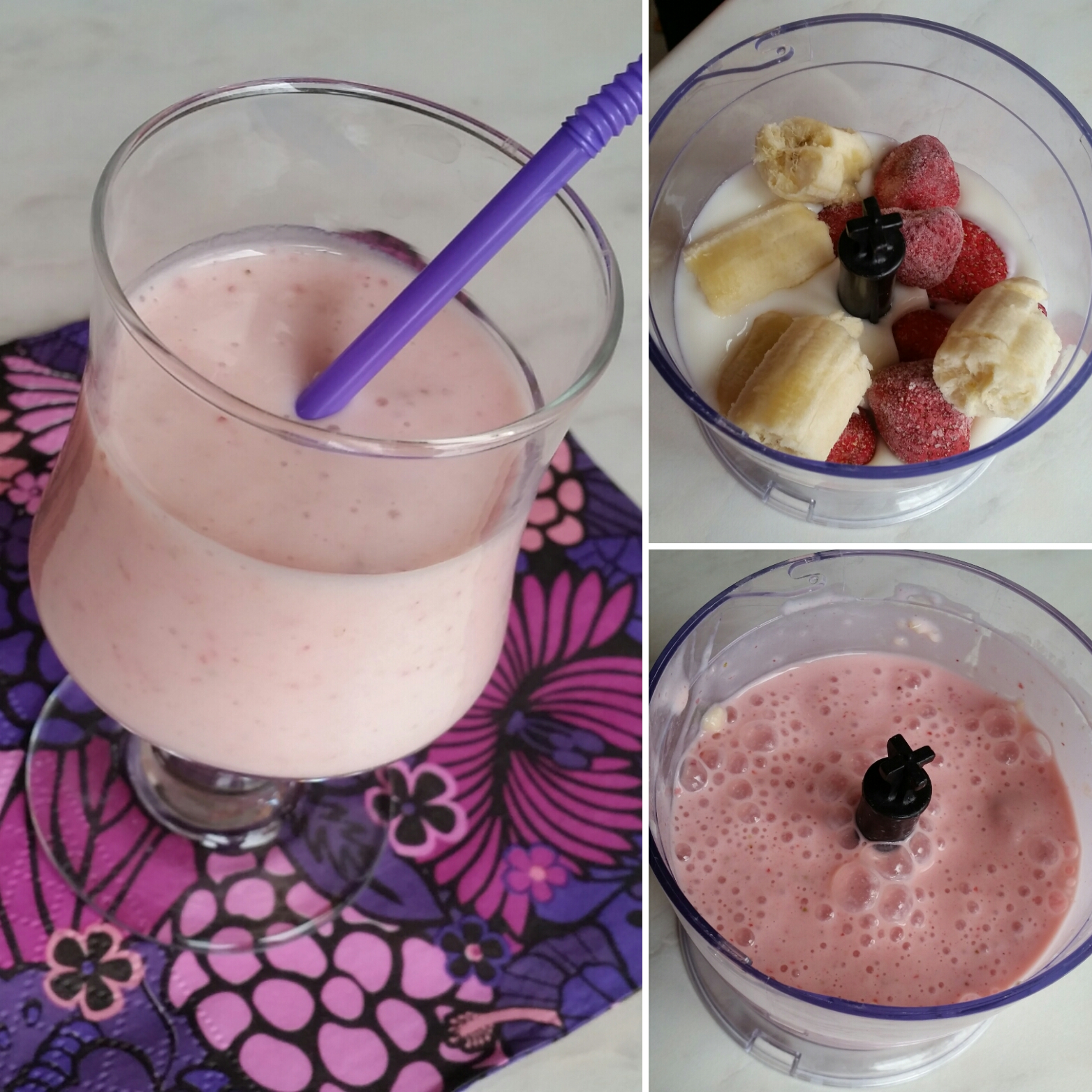 Jordgubb-och banansmoothie